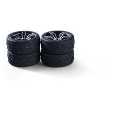 Carson 1:10 Räderset 10 Sp.Design (4) silber / 500900173