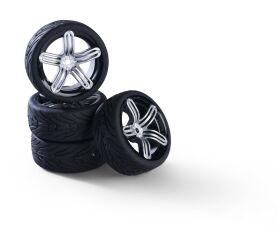 Carson 1:10 SC-Räder 6S Style (4) silber / 500900178