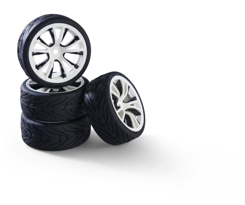 Carson 1:10 Räderset M-Design (4) weis/schwarz / 500900183