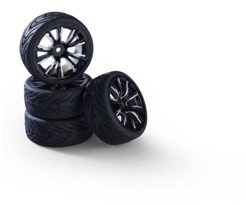 Carson 1:10 Räderset M-Design (4) silber/schw. / 500900182