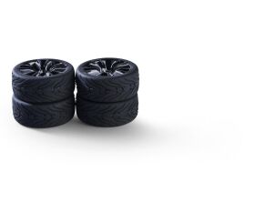 Carson 1:10 Räderset M-Design (4) silber/schw. / 500900182