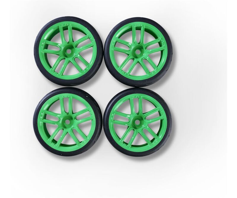 Carson 1:10 Räderset 10 Speichen (4) grün / 500900194