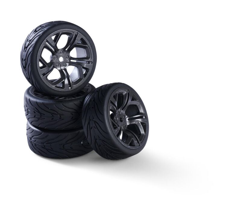 Carson 1:10 Räderset Y-Design5 (4) grau/schwarz / 500900196