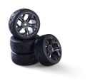 Carson 1:10 Räderset Y-Design5 (4) grau/schwarz / 500900196