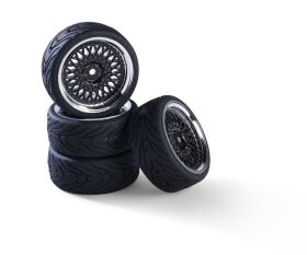 Carson 1:10 Räderset classic-Design (4) schw.ch /...