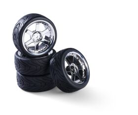 Carson 1:10 Räderset 6 Sp.-Design (4) chrom / 500900191