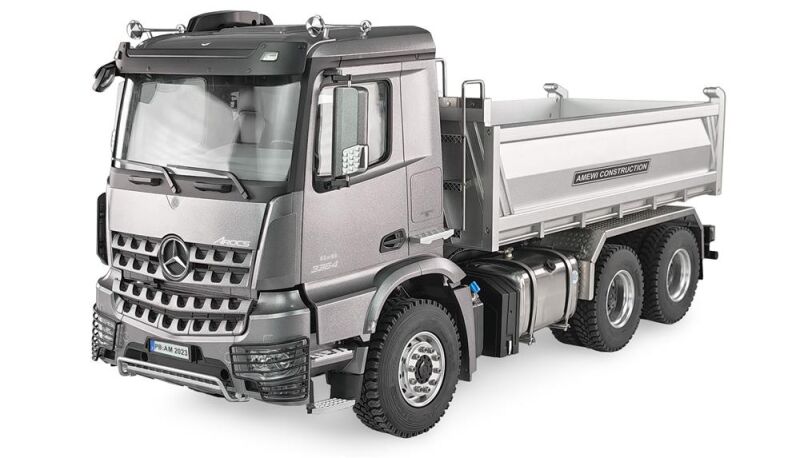 AMEWI / Mercedes-Benz Arocs Hydraulik Muldenkipper Pro 6x6 1:14 RTR grau / 22644