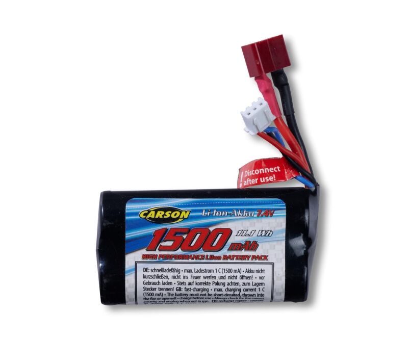 Carson 7,4V/1500mAh Akku Li-ION T-Plug XS-Line / 500608271