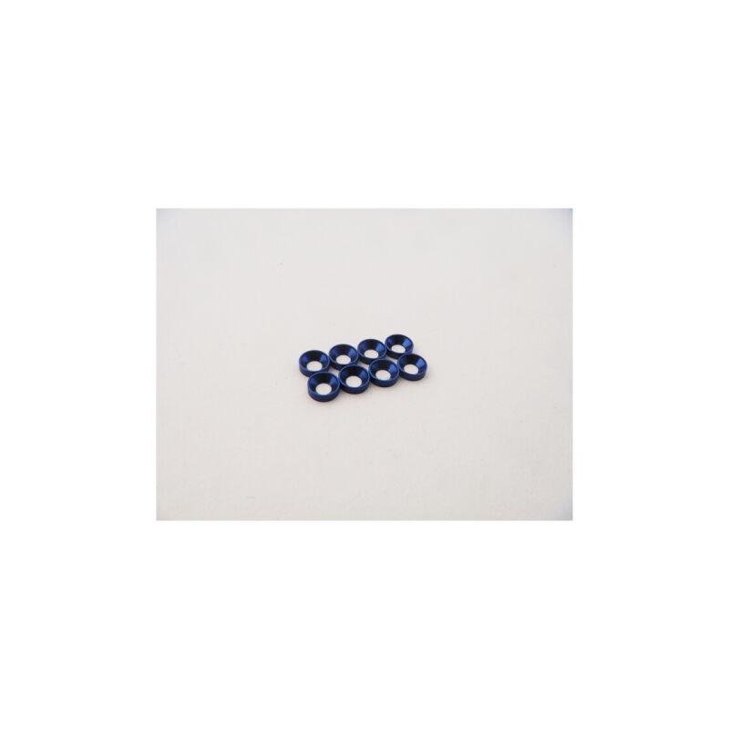 Hiro Seiko M2.5 Aluminum Countersunk Washer (S-Size) [Y-Blue] (8pcs) / HS-48876