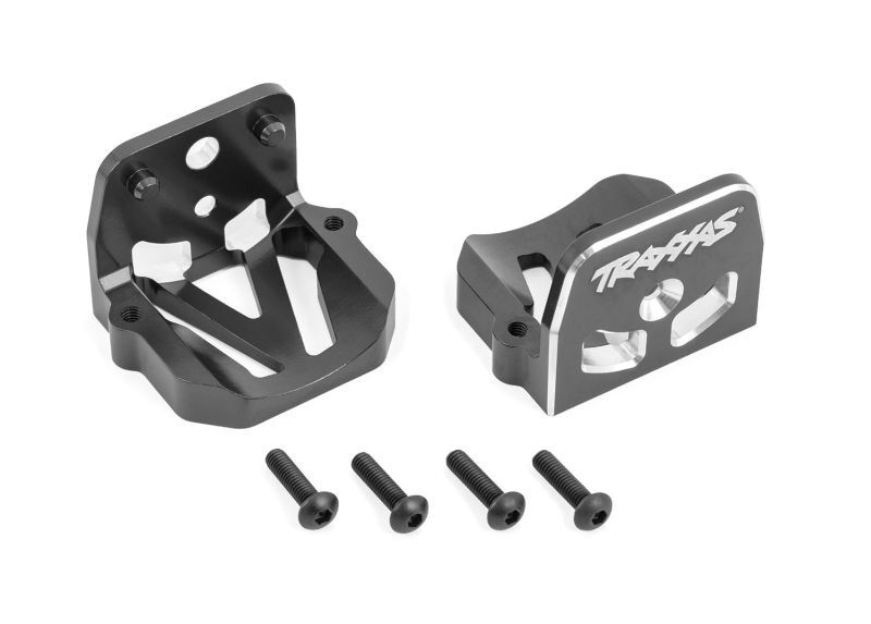 TRAXXAS X-Maxx, XRT Motorhalter v/h Alu grau / TRX7760-GRAY
