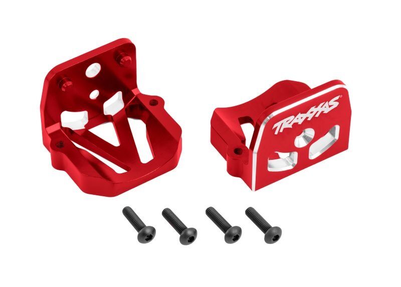 TRAXXAS X-Maxx, XRT Motorhalter v/h Alu rot / TRX7760-RED