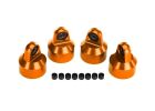 TRAXXAS X-Maxx, XRT GTX Dämpfer-Kappen Aluminium orange (4) / TRX7764-ORNG