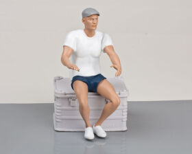 KRICK Figur Carlo 1:10 Sportboot-Fahrer 3D Resin / 64101