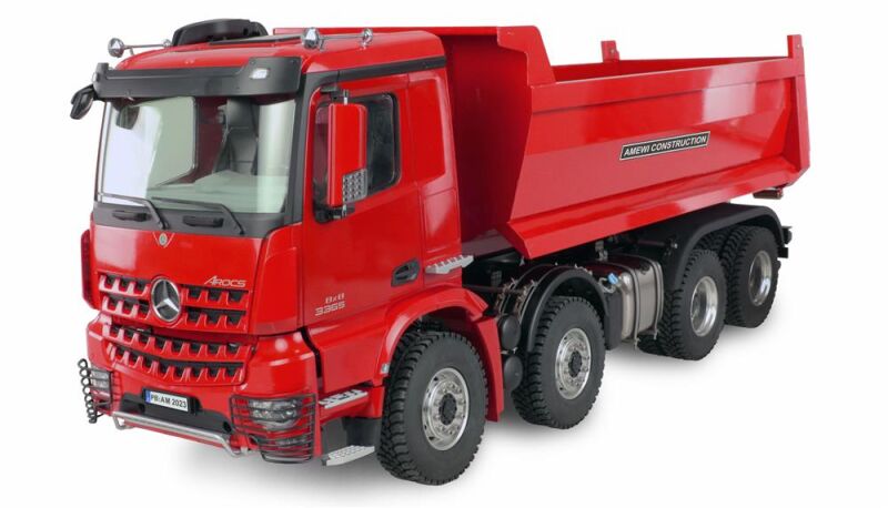 AMEWI / Mercedes-Benz Arocs Hydraulik Abrollkipper Pro 8x8 1:14 RTR rot / 22646