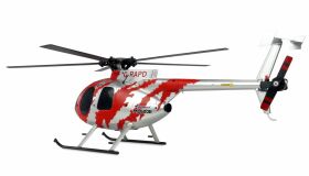 AMEWI / AFX MD500E Zivil brushless 4-Kanal 325mm Helikopter 6G RTF rot/silber / 25334