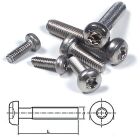 Robbe Modellsport Rundkopfschrauben TX M2,0x8mm 30Stk. Edelstahl / 50991156