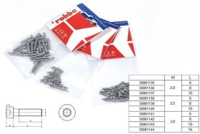 Robbe Modellsport Zylinderkopfschrauben TX M2,5x6mm...