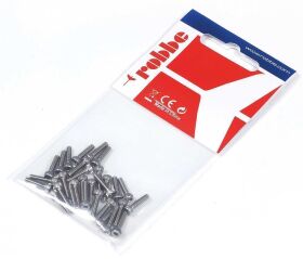 Robbe Modellsport Zylinderkopfschrauben TX M2,0x8mm 30Stk. Edelstahl / 50991136