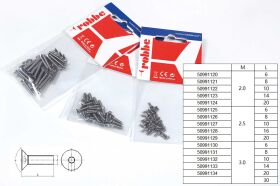 Robbe Modellsport Senkkopfschrauben Innensechskant M2,0x6mm 30Stk. Edelstahl / 50991120