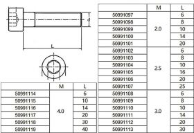 Robbe Modellsport Zylinderkopfschrauben Innensechskant M3x30mm 30Stk. Edelstahl / 50991113