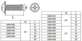 Robbe Modellsport Flachkopfschrauben Kreuzschlitz M2,5x16mm 30Stk. Edelstahl / 50991089