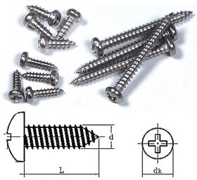 Robbe Modellsport Blechschrauben Kreuzschlitz 2,0x14mm...