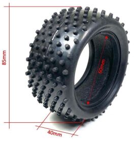 Absima Buggy Räderset 1:10 Alu 2WD/4WD 60/35 PIN hinten 12mm Hex (2 St.) / 2500025