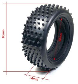 Absima Buggy Räderset 1:10 Alu 4WD 60/30 PIN vorne 12mm Hex (2 St.) / 2500023