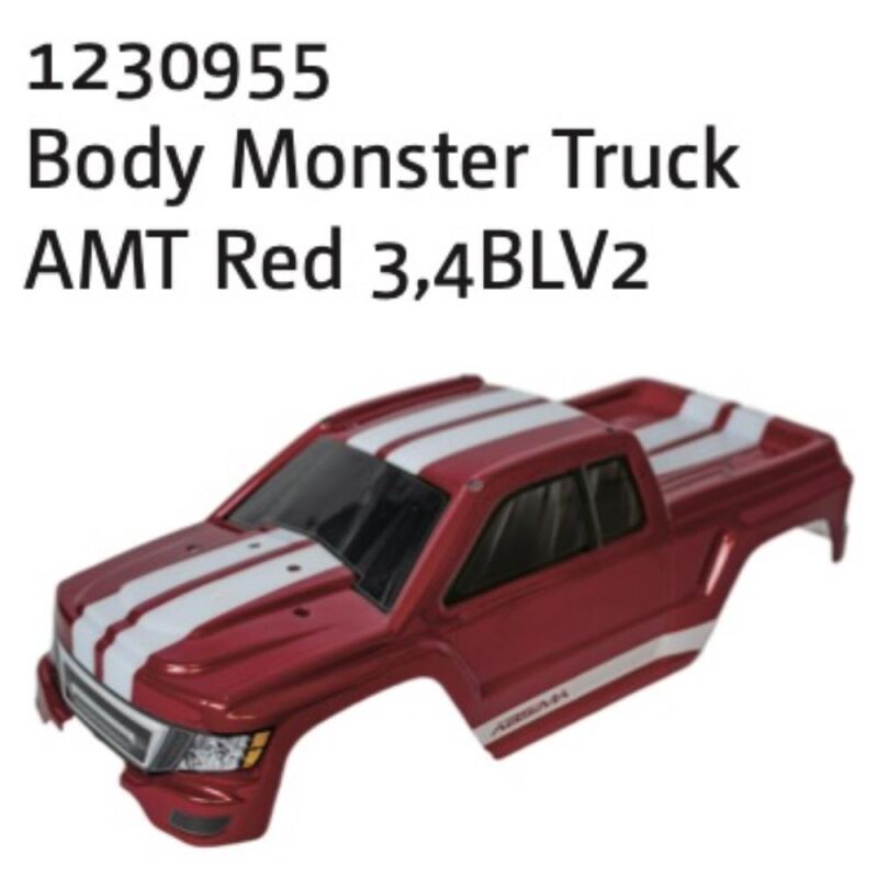 ABSIMA Monster Truck Karosserie rot AMT3.4BL-V2 / 1230955