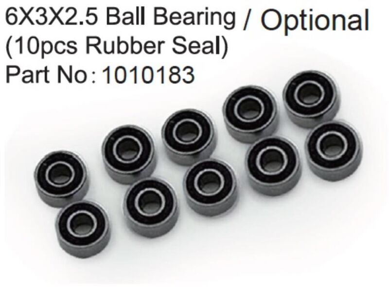 ABSIMA 6X3X2.5 Ball Bearing ( 10 St. Rubber Seal ) - EVO 1:18 / 1010183