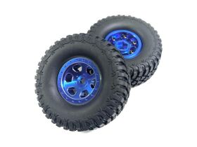 ABSIMA 1.2" Aluminium Beadlock Wheels blau 1:18 /...