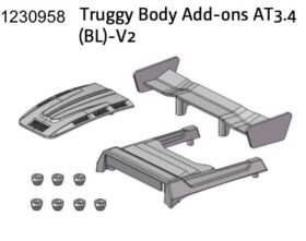 ABSIMA Truggy Karosserie Anbauteile AT3.4(BL)-V2 / 1230958