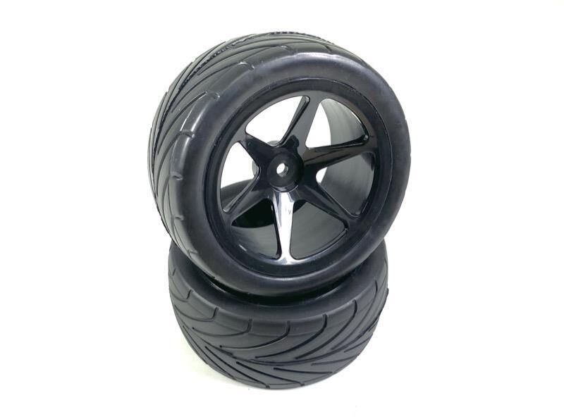 ABSIMA Buggy Räderset 6 Speichen/Street vorne schwarz 1:10 (2 St.)  / 2500018