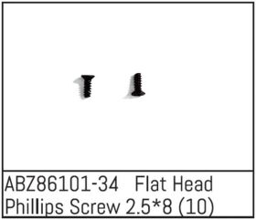 ABSIMA Flat Head Phillips Screw 2.5*8 - Mini AMT (10 St.)...