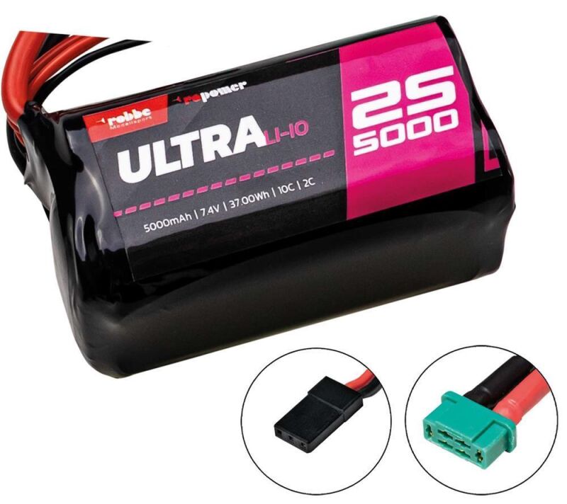 Robbe Modellsport RO-POWER ULTRA LiIo 5000MAH 7,4V 10C 18650 2S2P square / 7418