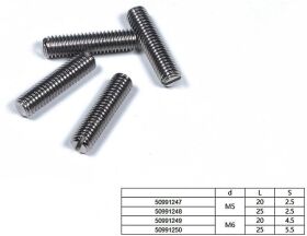 Robbe Modellsport Gewindestifte Schlitz M6x20mm 30Stk. Edelstahl / 50991249