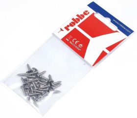 Robbe Modellsport Blechschrauben Innensechskant Flachkopf 2,0x14mm 30Stk. Edelstahl / 50991232