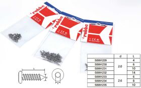 Robbe Modellsport Blechschrauben Innensechskant Flachkopf 2,0x10mm 30Stk. Edelstahl / 50991231