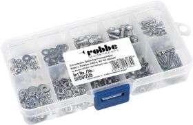 Robbe Modellsport Schraubenbox Zylinderkopf Innensechskant, Muttern, Scheiben 240Stk. M2-M3 Edelstahl / 50991205