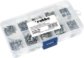 Robbe Modellsport Schraubenbox Senkkopf Kreuzschlitz, Muttern, Scheiben 240Stk. M2-M3 Edelstahl / 50991203