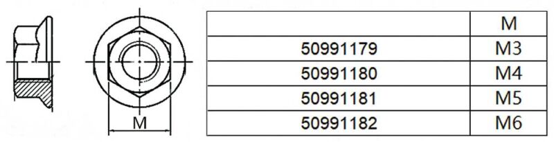 Robbe Modellsport Muttern mit Flansch M6 30Stk. Edelstahl / 50991182