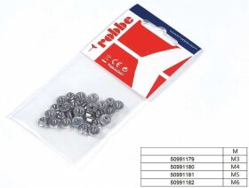 Robbe Modellsport Muttern mit Flansch M5 30Stk. Edelstahl...