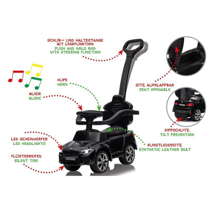 JAMARA Rutscher BMW M5 schwarz 2in1 mit Schubstange / 464002
