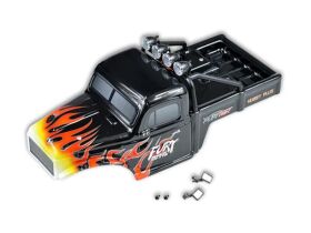 FURITEK FX118 Fury Wagon Karosserie schwarz mit Flammen /...