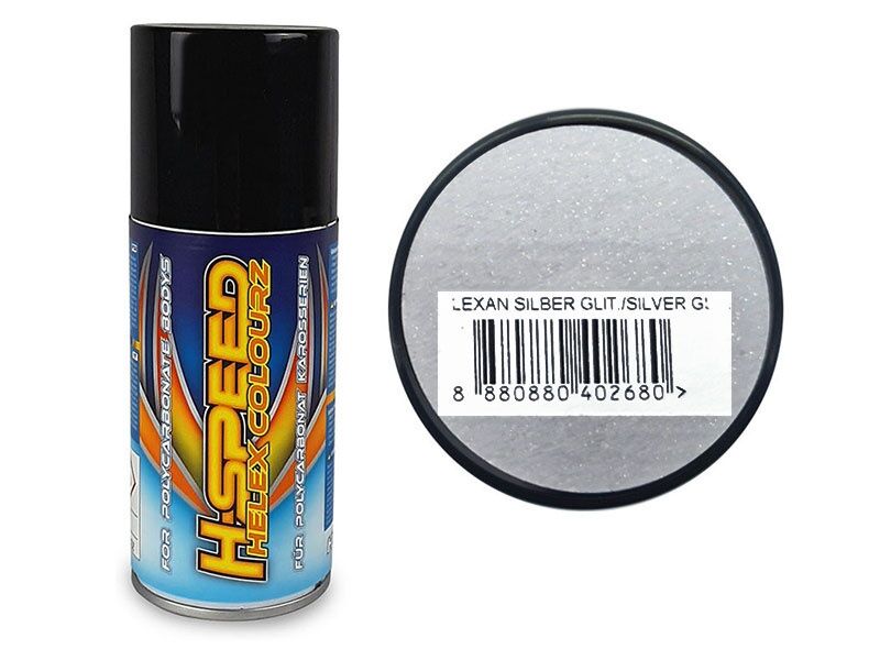 H-SPEED Lexan Spray silber glitzernd / silver glitter 150ml / HSPS026