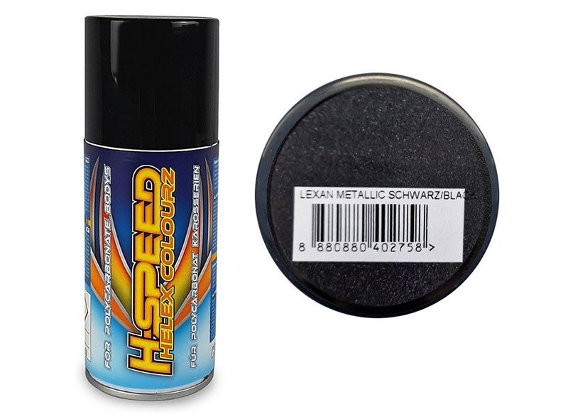 H-SPEED Lexan Spray metallic schwarz / black 150ml / HSPS027