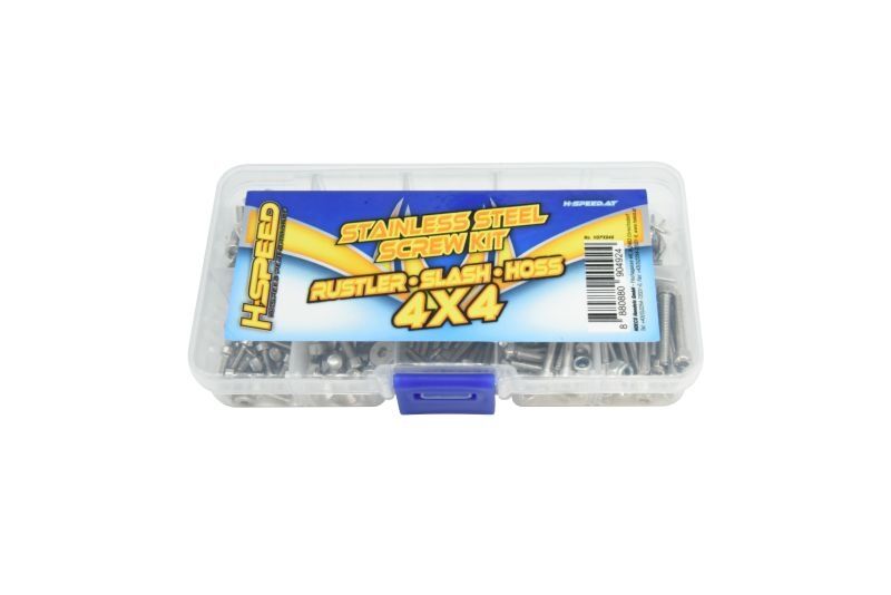 H-SPEED Edelstahl Schraubensatz für Slash, Rustler, Hoss 4x4 / HSPX049