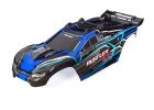 TRAXXAS Karosserie Rustler 4x4 blau mit Aufkleber mit Karo-Halterung / TRX6740-BLUE
