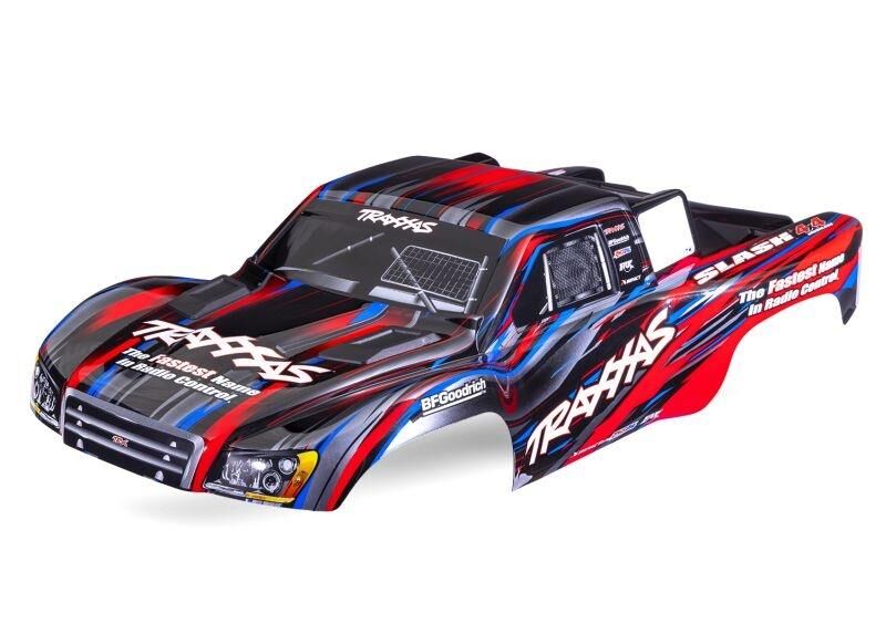 TRAXXAS Karosserie Slash 4x4 rot mit Aufkleber und Karo-Halterung / TRX6932-RED