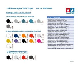TAMIYA 1:24 Nissan Skyline GT-R V-Spec / 300024145